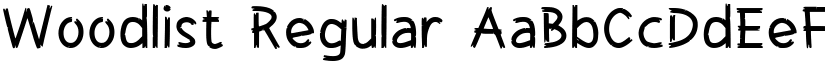 Woodlist Regular font