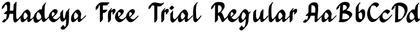 Hadeya Free Trial Regular font