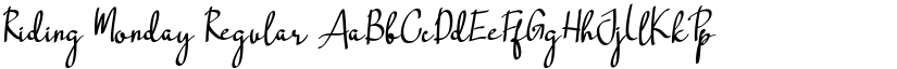 Riding Monday Regular font