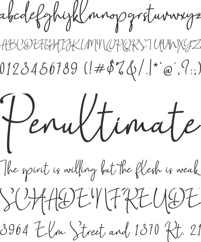 Weekdays Santtuy font preview