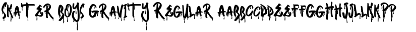 Skater Boys Gravity Regular font