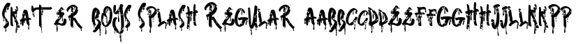 Skater Boys Splash Regular font
