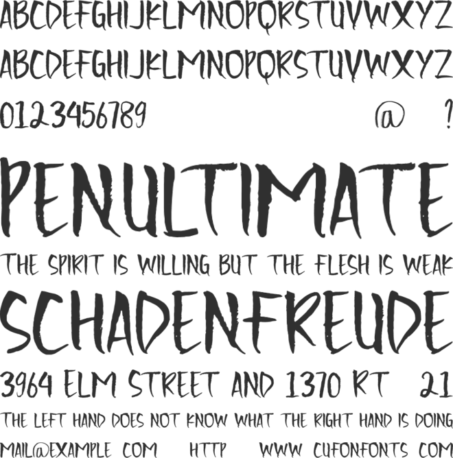 Scratchedman font preview
