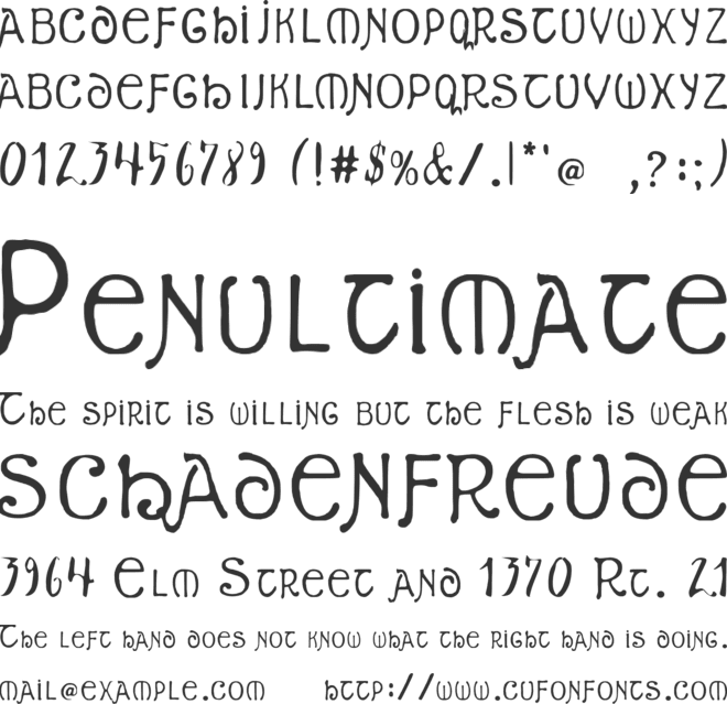 Celtic Sea font preview