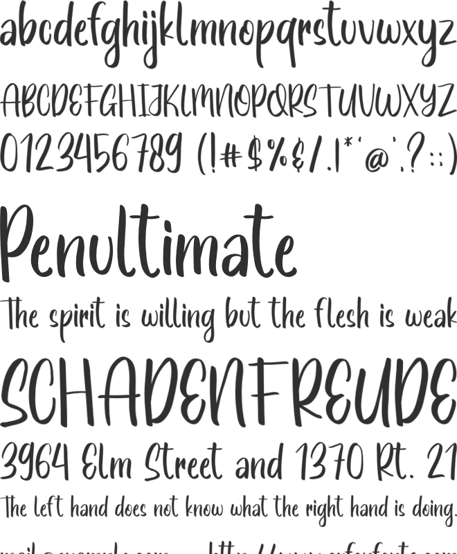Windmill font preview