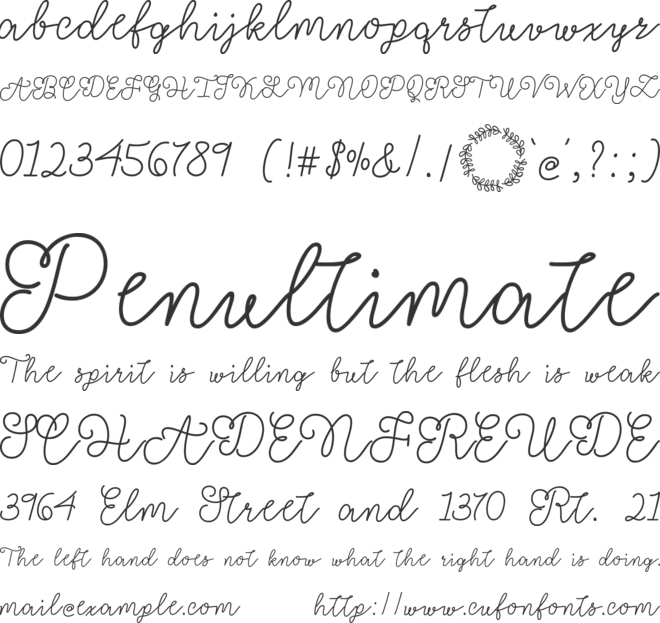 Blodwen font preview