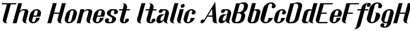 The Honest Italic font