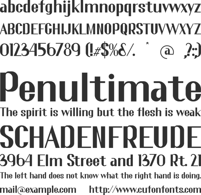 The Honest font preview
