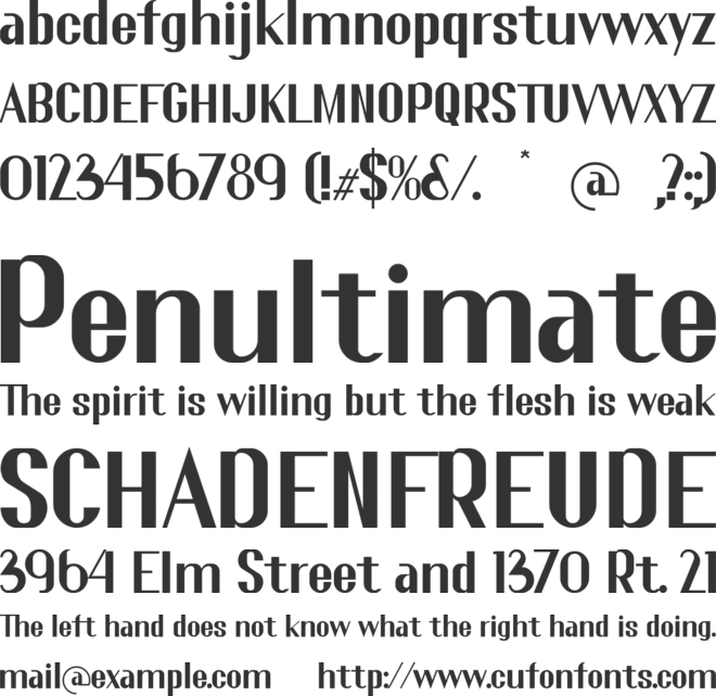 The Honest font preview