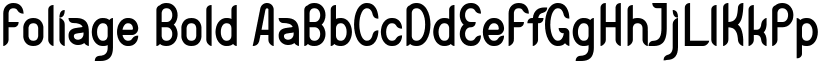 Foliage Bold font
