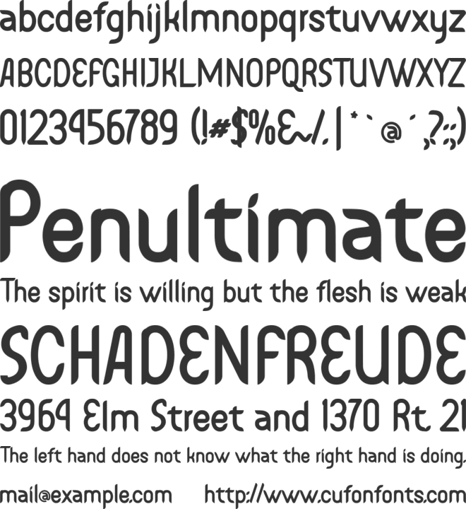 Foliage font preview