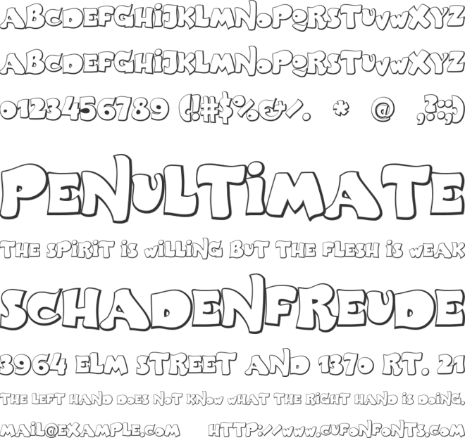 BigPartyO2Orange font preview