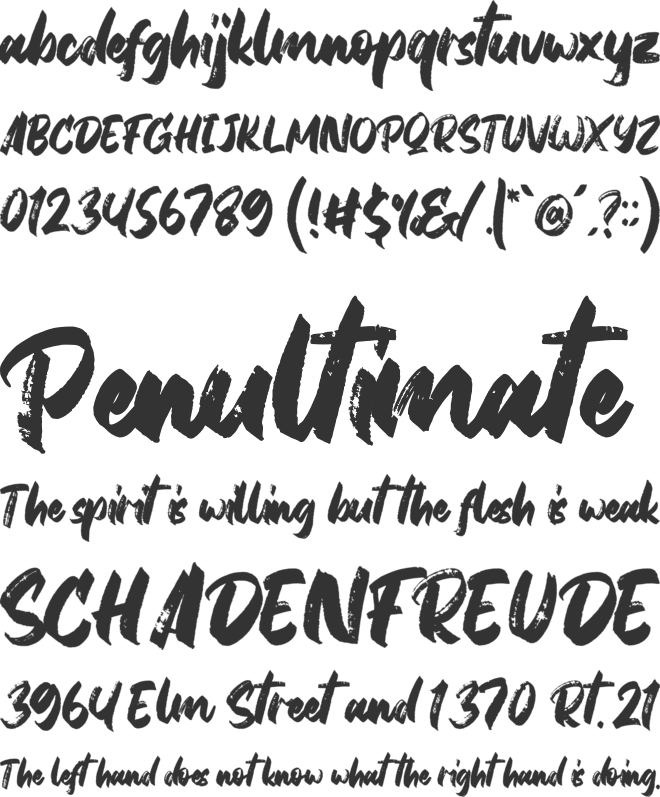 Gabuters font preview