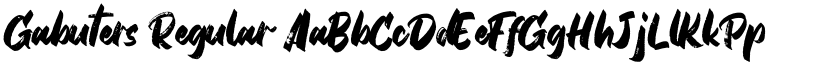 Gabuters Regular font