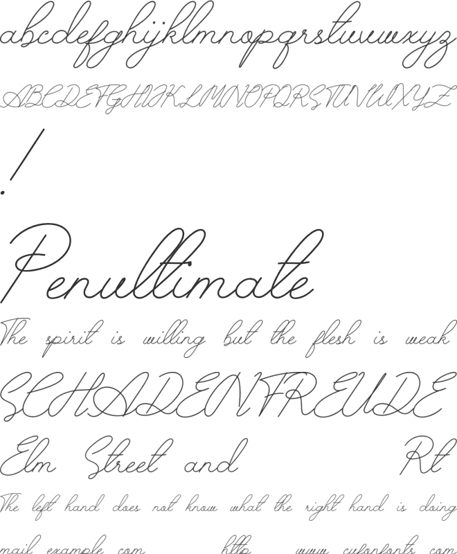 Almelia font preview