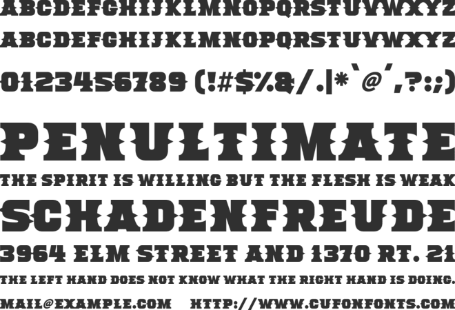 Deadman font preview