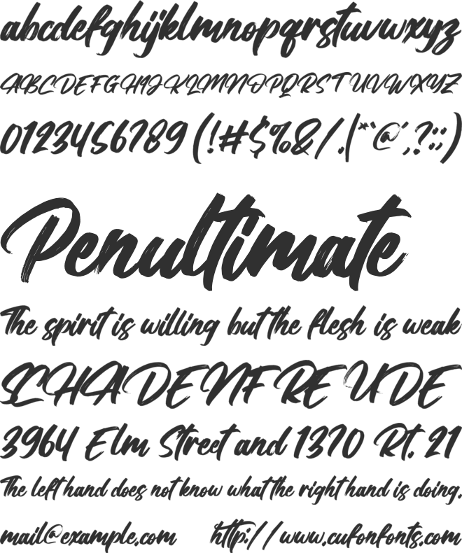 Balestic font preview