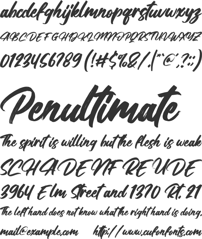 Balestic font preview