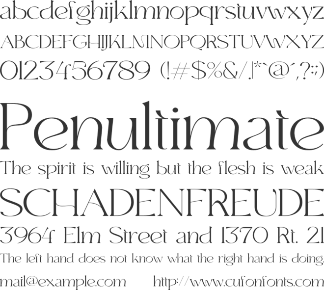 Aretha Bridge font preview