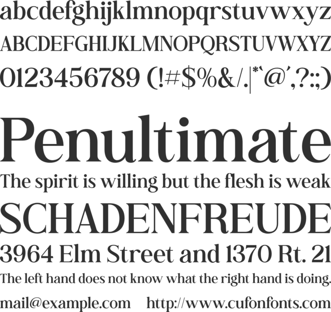 Andine font preview