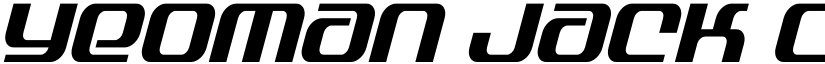 Yeoman Jack Condensed Italic Regular font