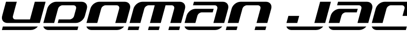 Yeoman Jack Laser 2 Italic Regular font