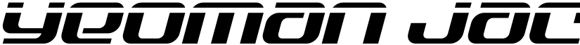 Yeoman Jack Laser Italic Regular font