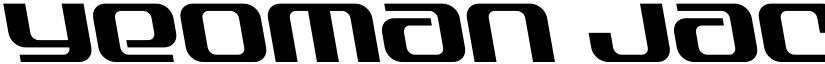 Yeoman Jack Semi-Leftalic Regular font