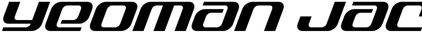Yeoman Jack Super-Italic Regular font