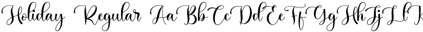 Holiday Regular font
