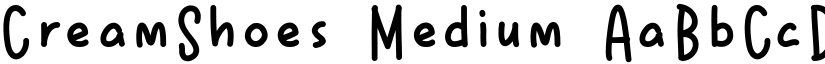 CreamShoes Medium font