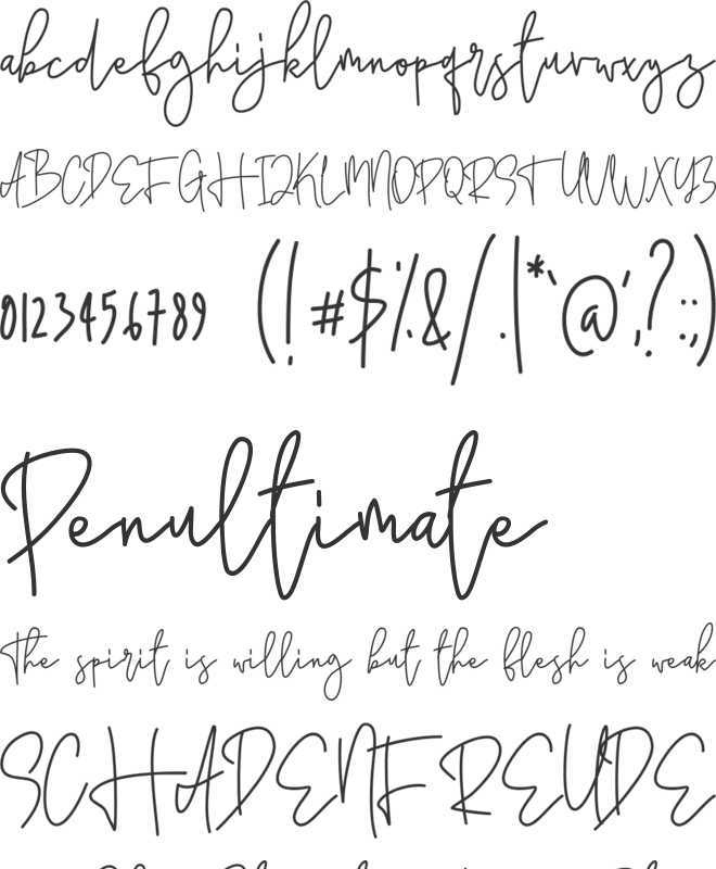 Tsanafia font preview