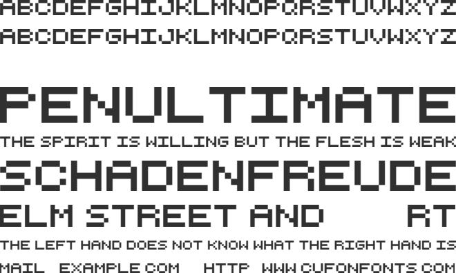 Petyka - Retro Computer font preview