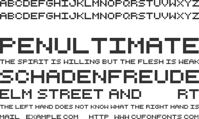 Petyka - Retro Computer font preview