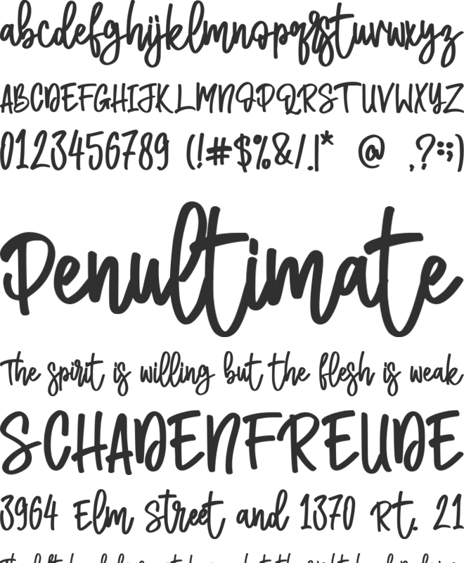 Just Simple - personal use font preview