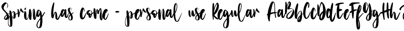 Spring has come - personal use Regular font