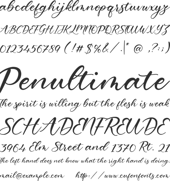 Gelyti font preview