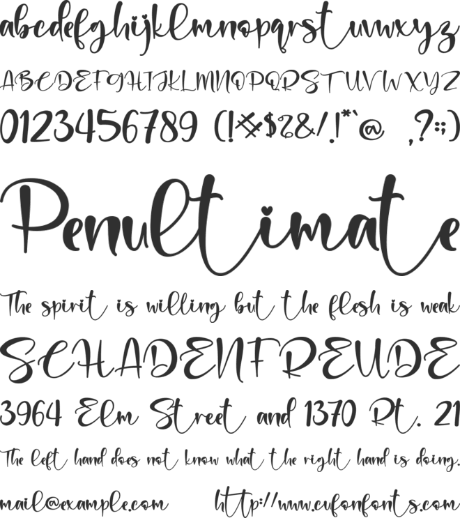 Sweet Valentine - Personal Use font preview