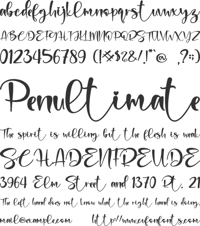Sweet Valentine - Personal Use font preview