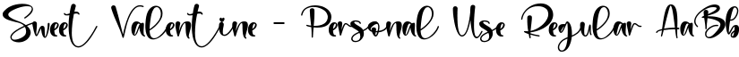 Sweet Valentine - Personal Use Regular font