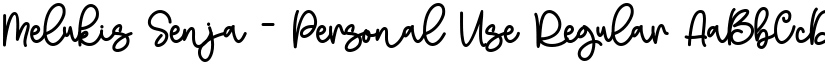 Melukis Senja - Personal Use Regular font
