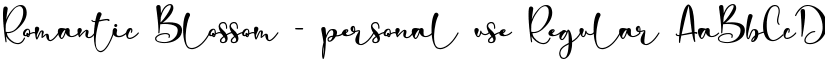 Romantic Blossom - personal use font download