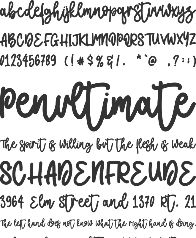 Seruput Kopi - personal use font preview