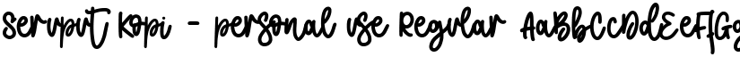 Seruput Kopi - personal use Regular font