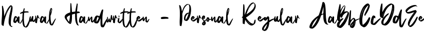 Natural Handwritten - Personal Regular font
