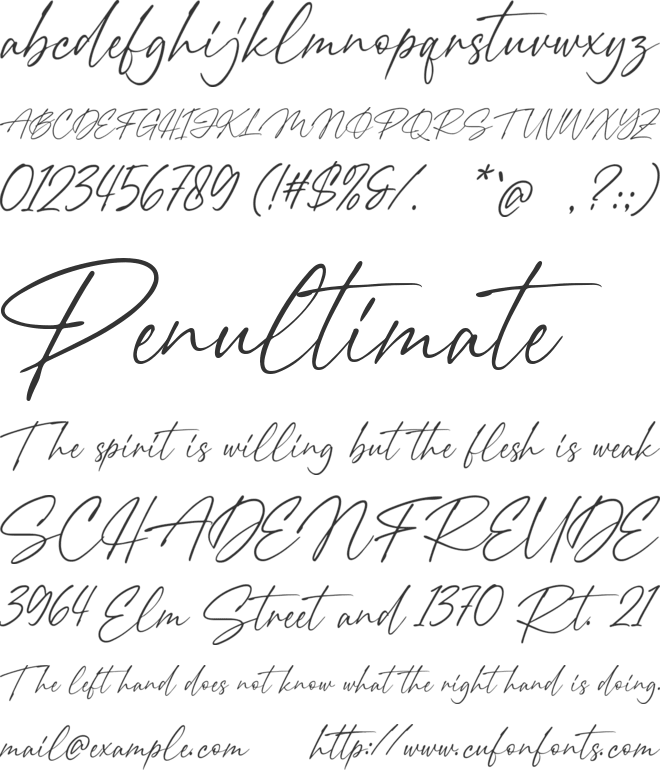 Mondeline font preview