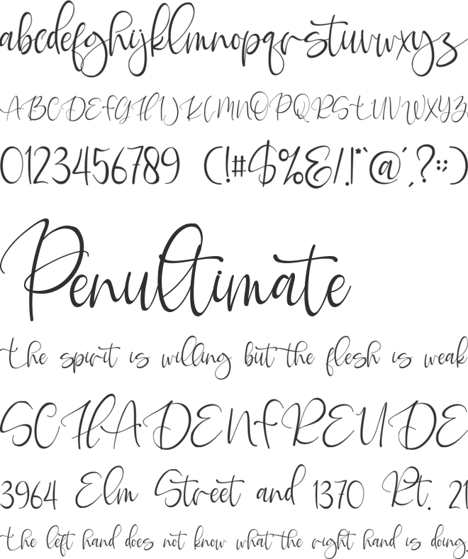 Welldone font preview