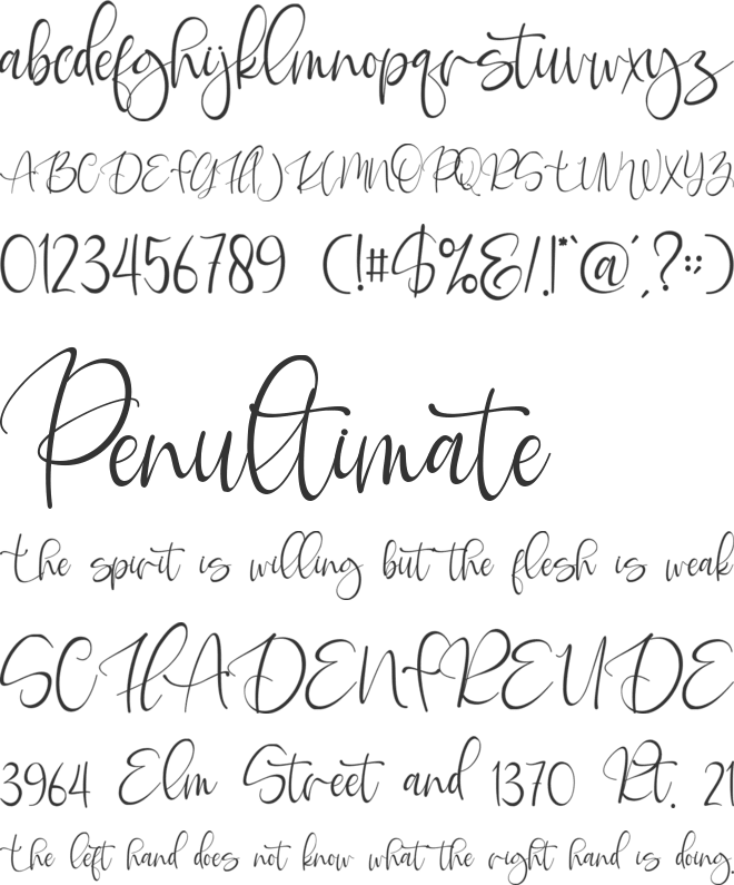 Welldone font preview