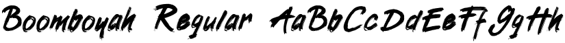 Boomboyah Regular font