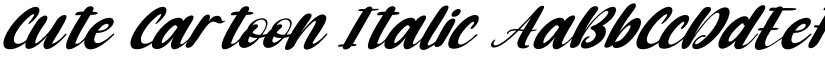 Cute Cartoon Italic font